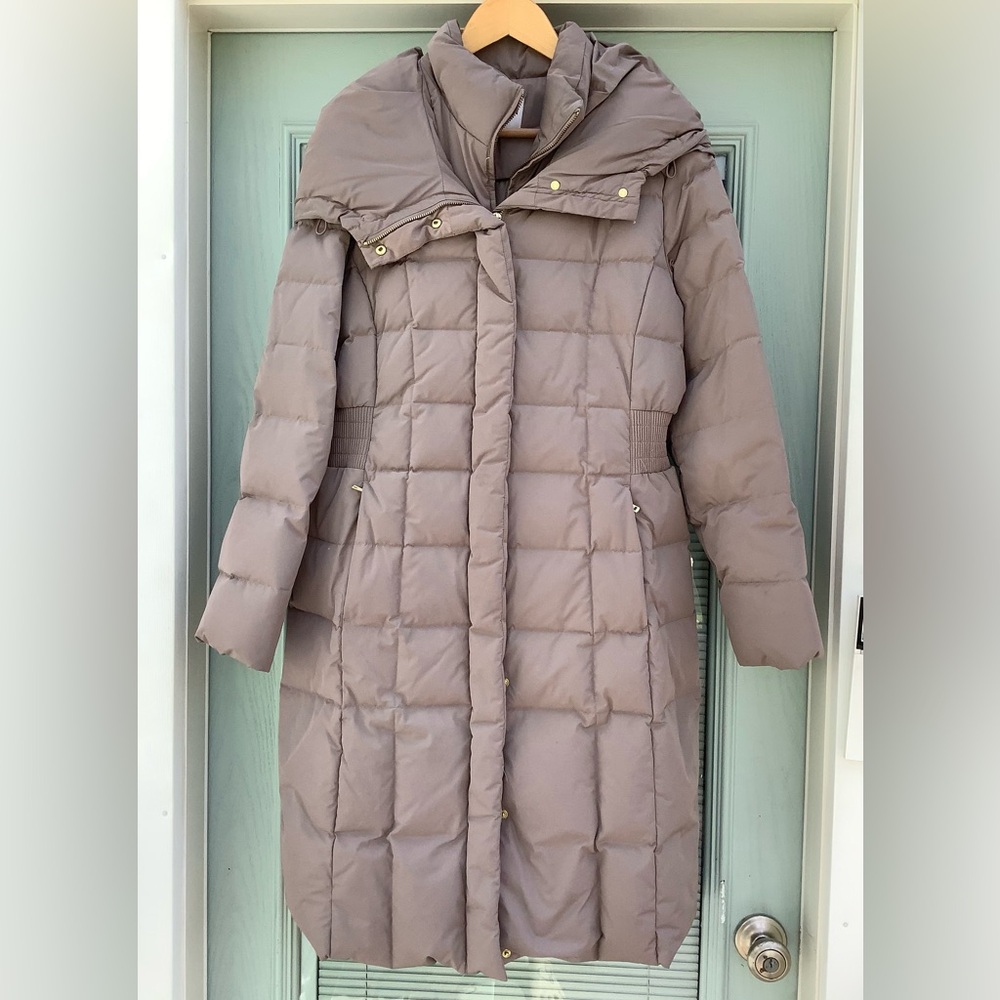 Cole Haan Taupe Puffer Coat